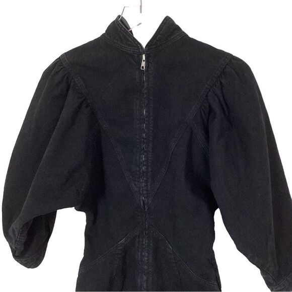 ISABEL MARANT ETOILE Size 34 (US XS) NWT Laure Robe Dress Faded Black Denim Gray - Picture 9 of 16